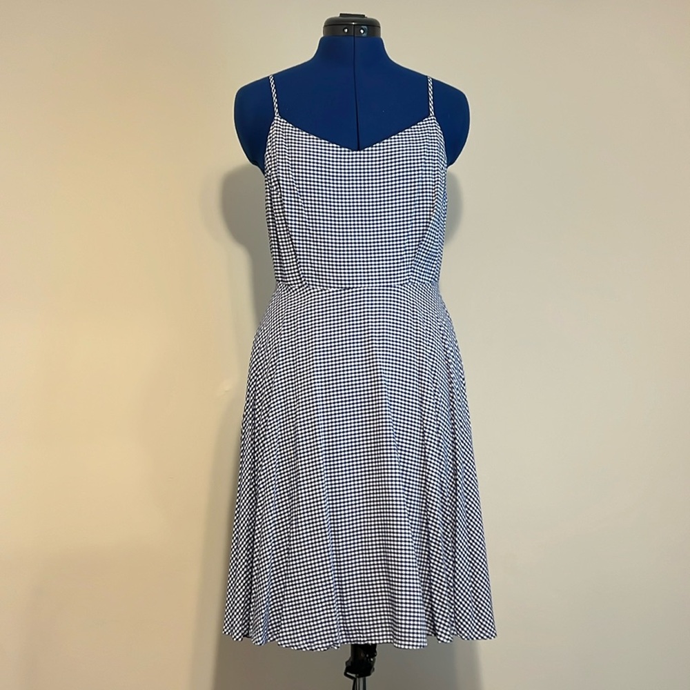 Old Navy Gingham A-line Adjustable Strapped Dress